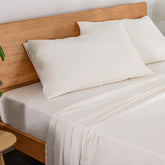 Washed microfiber sheet set with deep pockets