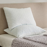 Cooling adjustable pillow with gel-infused foam