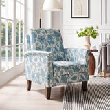 Modern Floral Accent Chair- Double-Layer High Back
