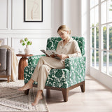 Modern Floral Accent Chair - Standard Back