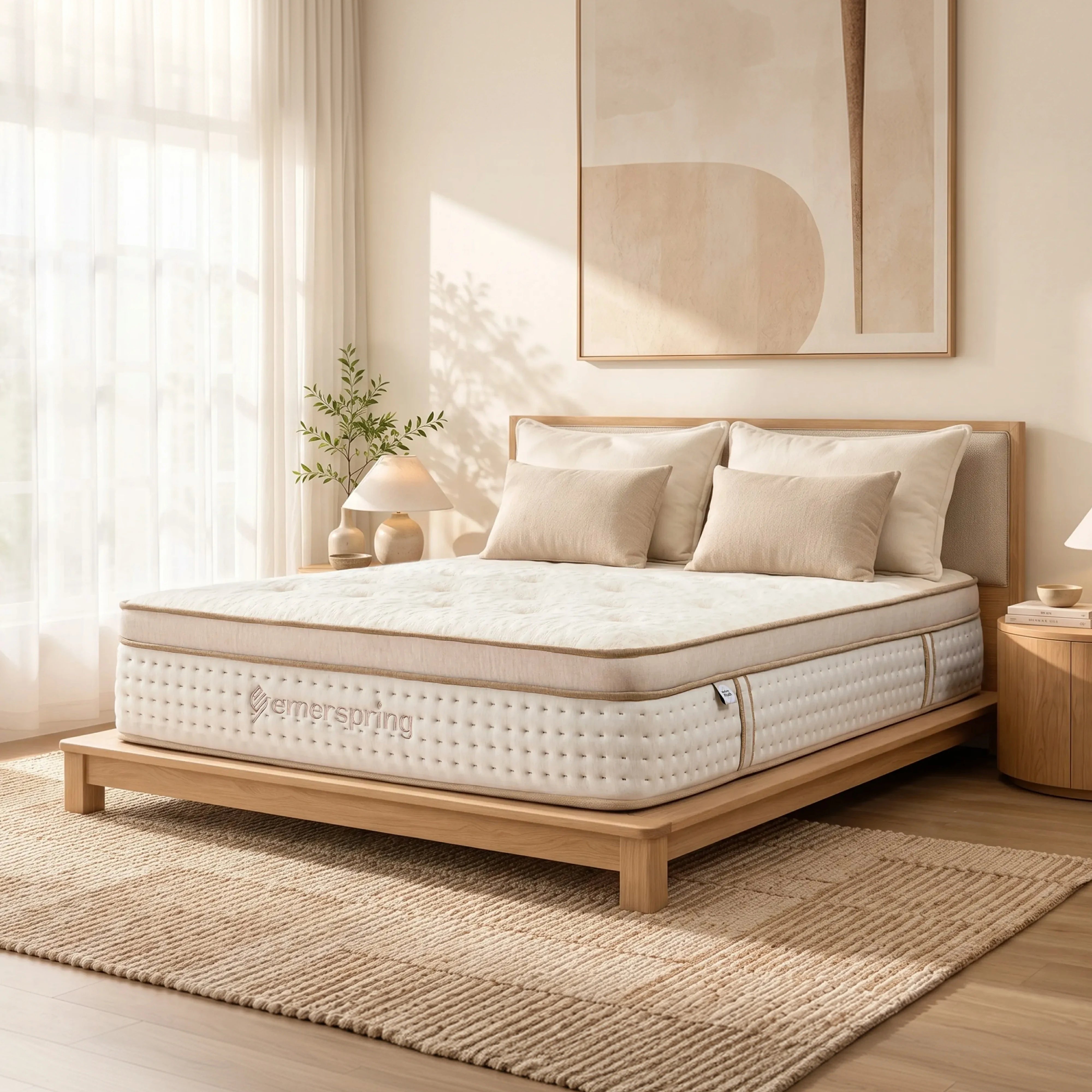 Canora Luxe mattress with GOTS-certified organic cotton sleep surface.