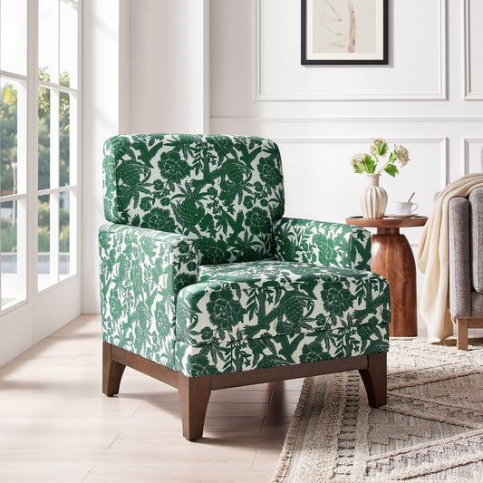 Modern Floral Accent Chair - Standard Back