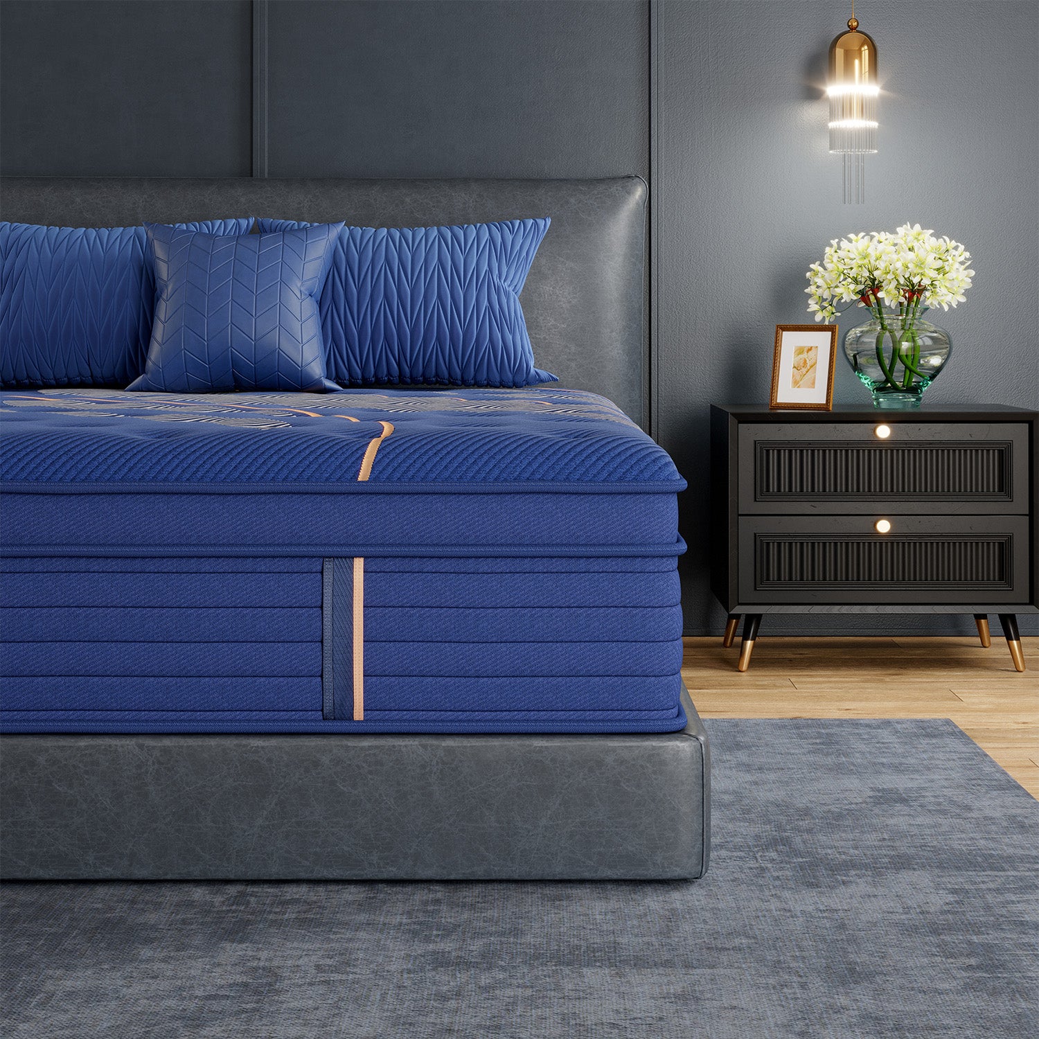 Marine Blue Luxe Hybrid Mattress
