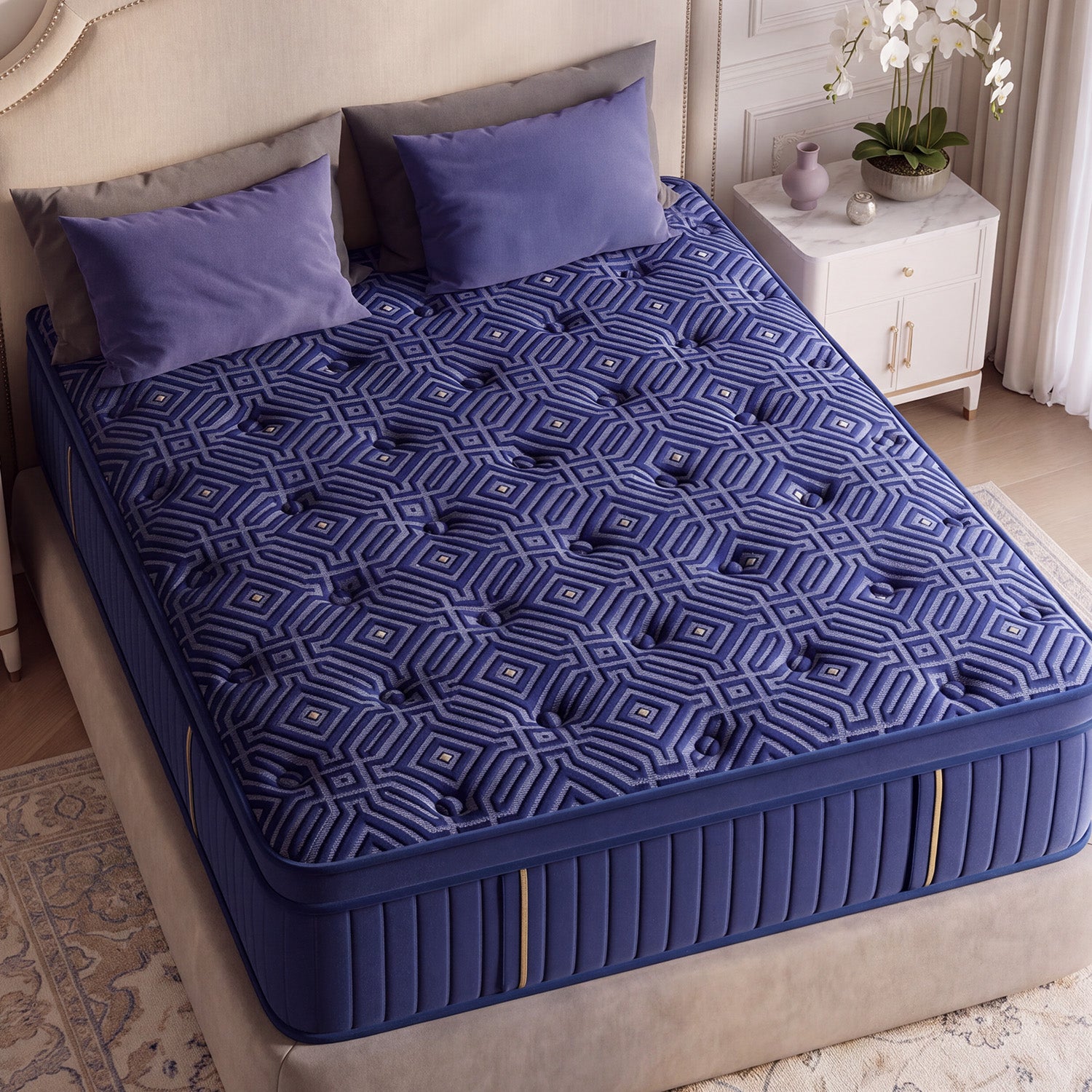 Hybrid mattress with pocket coils