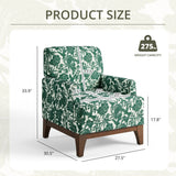 Modern Floral Accent Chair - Standard Back