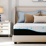 10"Charcoal Hexagonal Pattern Memory Foam Mattress
