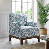 Modern Floral Accent Chair - Standard Back