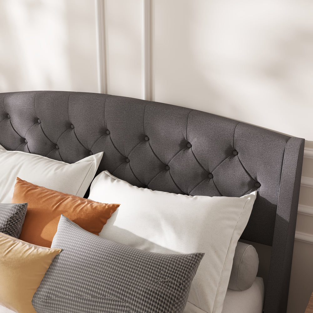Wingback Lift-Up Storage Bed Frame | Mattress Express